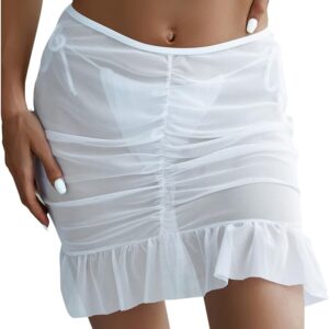 Mesh Wrap Skirt Style Bottom