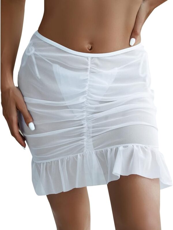 Mesh Wrap Skirt Style Bottom